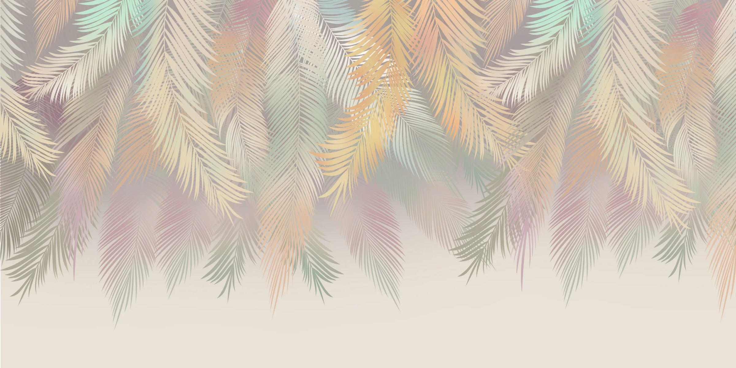 Soft Colors Feather Leaf | Neutral Boho Foliage Peel and Stick Wallpaper image 5