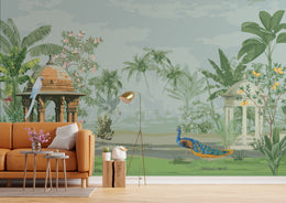 Indian Miniature Art Tropical Removable Wallpaper