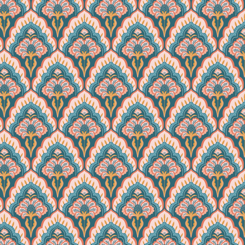 Removable Classic Floral Damask Wallpaper For Modern Homes