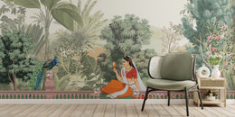 Tropical Indian Miniature Self Adhesive Wallpaper