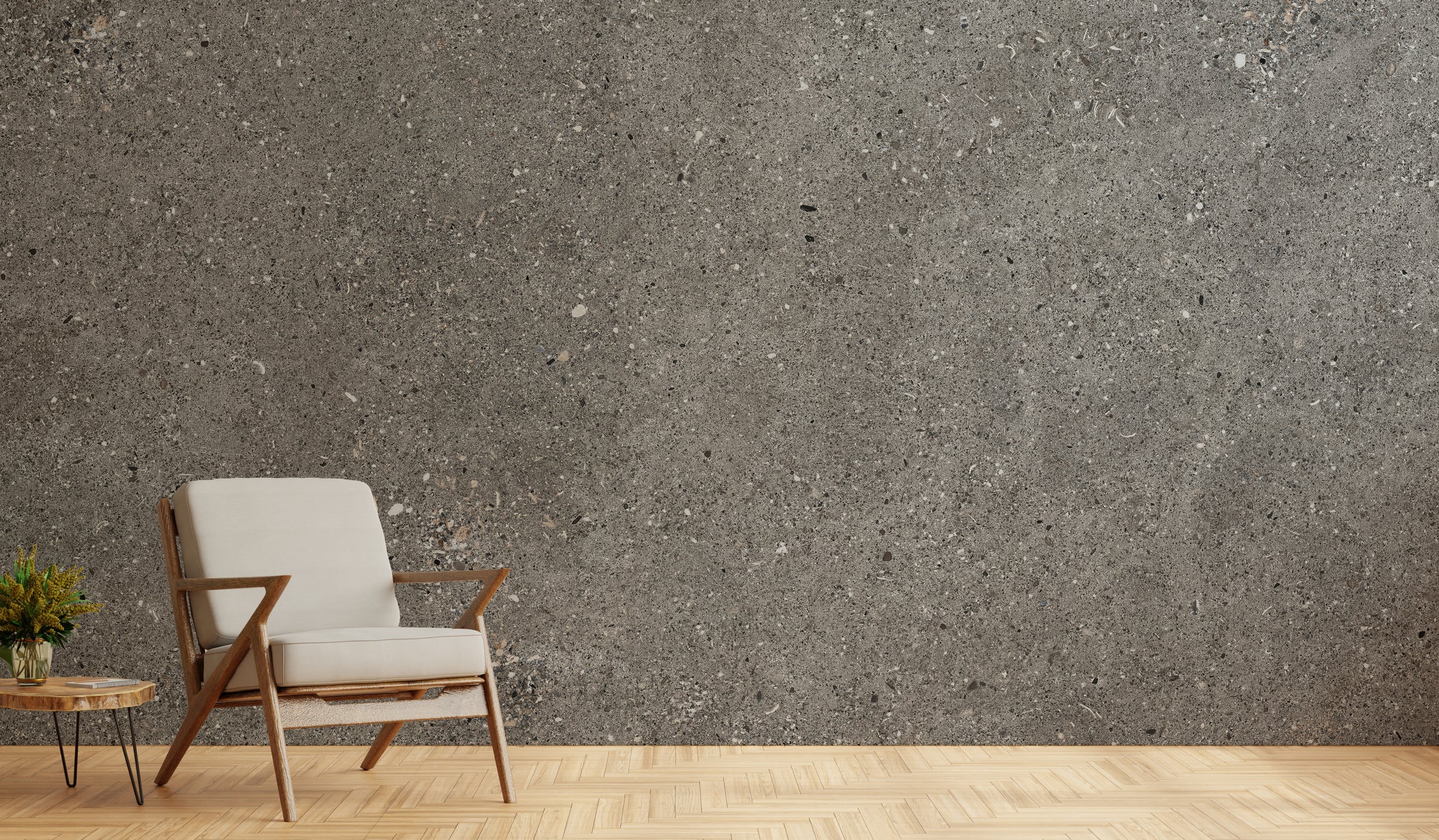 Concrete Peel and Stick Wallpaper | Gray Cement Modern Home Decor