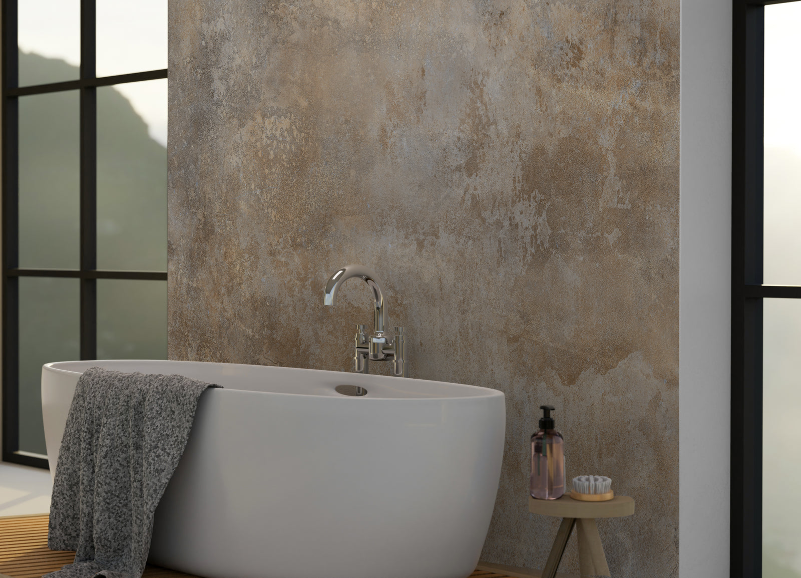 Concrete Texture Wallpaper | Warm Beige Peel and Stick Home Decor