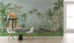 Indian Miniature Art Tropical Removable Wallpaper