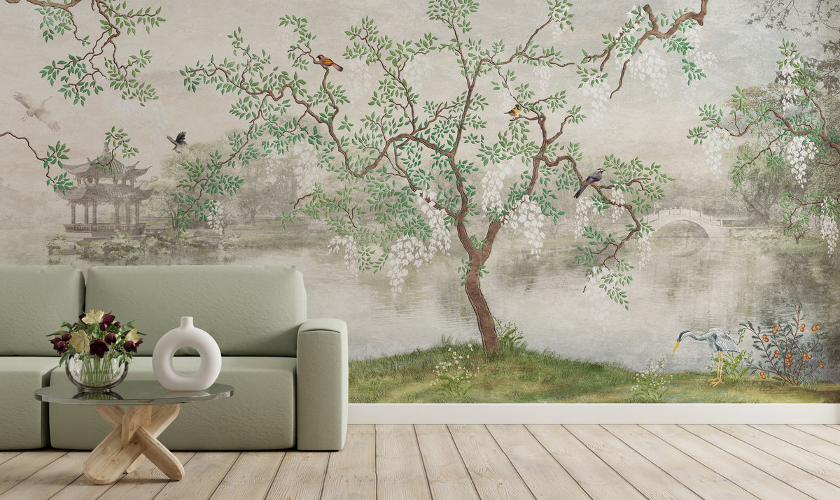 Tree Leaves Mural Living Room Wallpaper Mural