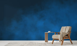 Contemporary lounge accent design with rich blue abstract texture, perfect for stylish relaxation space decor
