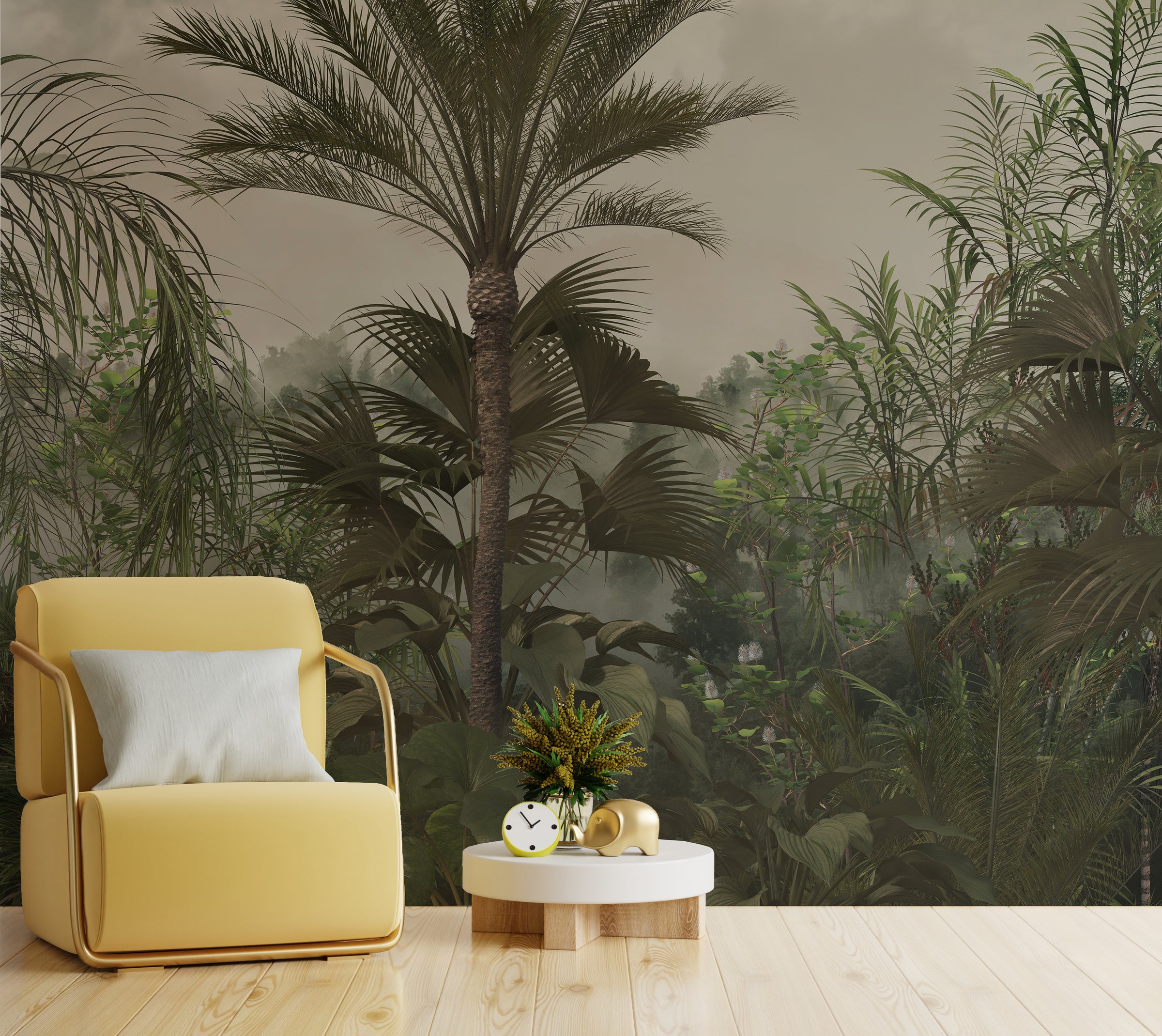 Green Vibrant Tropical Rainforest Jungle Wallpaper