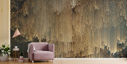 Luxurious Removable Art Deco Golden Lines Wallpaper