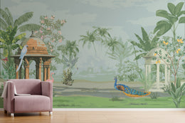 Indian Miniature Art Tropical Removable Wallpaper