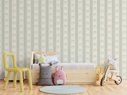 Owl Nursery Peel and Stick Wallpaper | Sage Green Forest Animals – Repeat Pattern