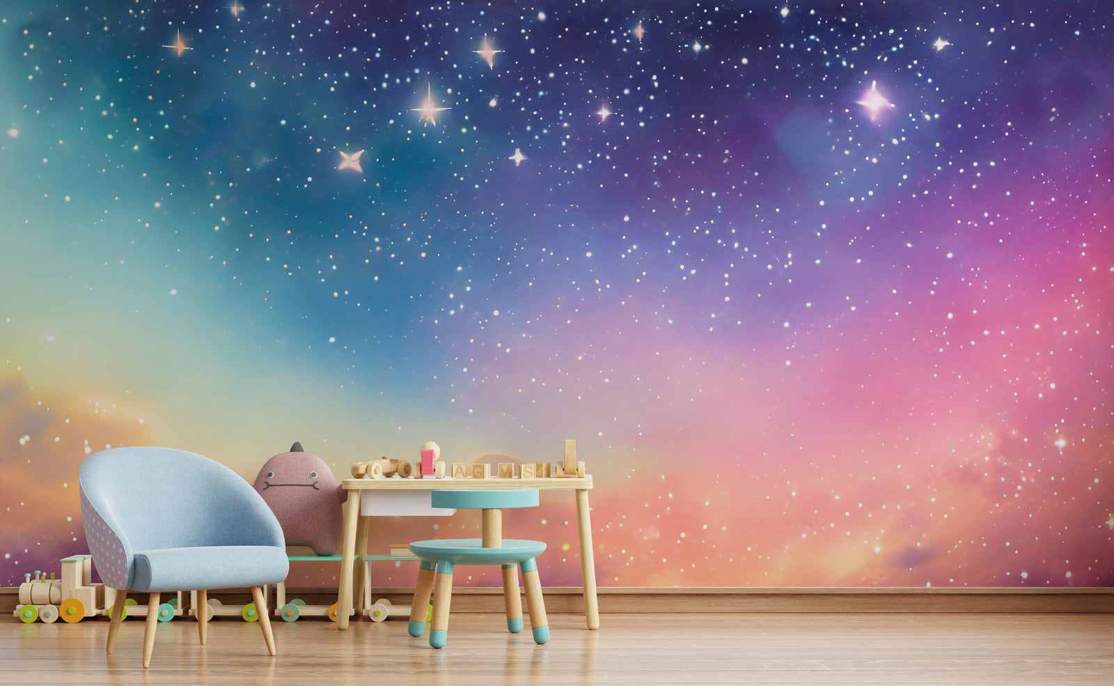 Multicolor Nebula Magical Sky Peel Stick Wallpaper