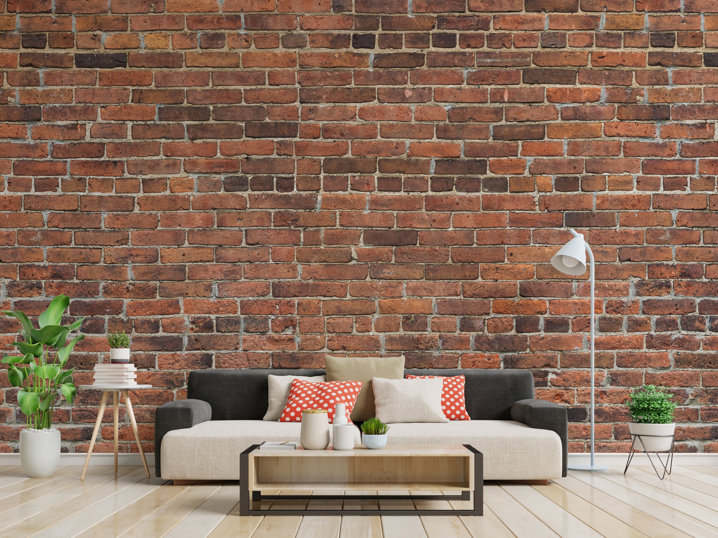 Modern Bedroom Brick Peel and Stick Wall Mural Art