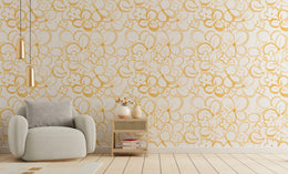 Golden Bloom Floral Room Decor | Yellow Peel and Stick Wallpaper