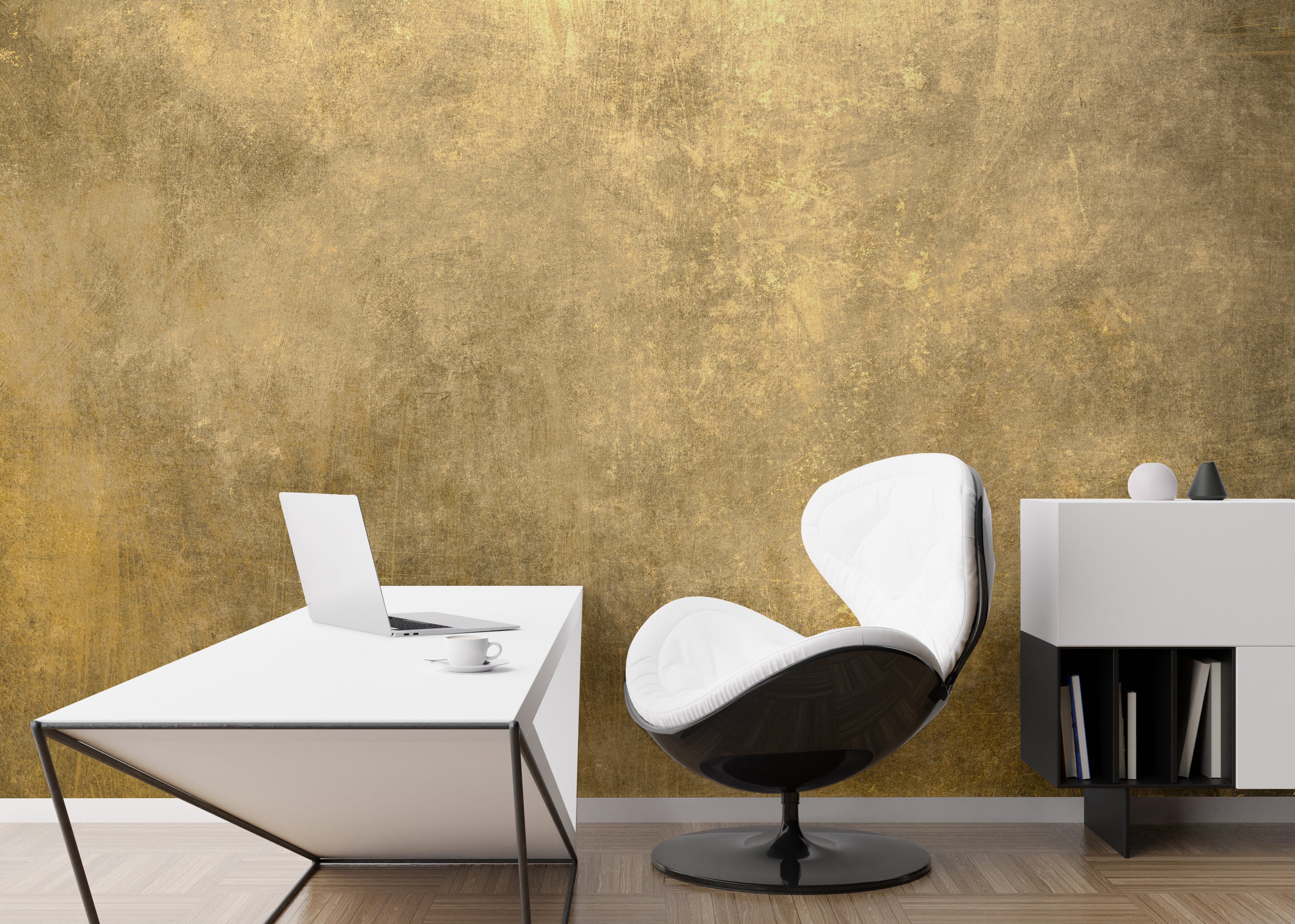 Metallic Texture Luxurious Grunge Removable Wallpaper