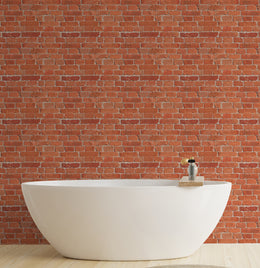 Modern Red Brick Wallpaper Sticker