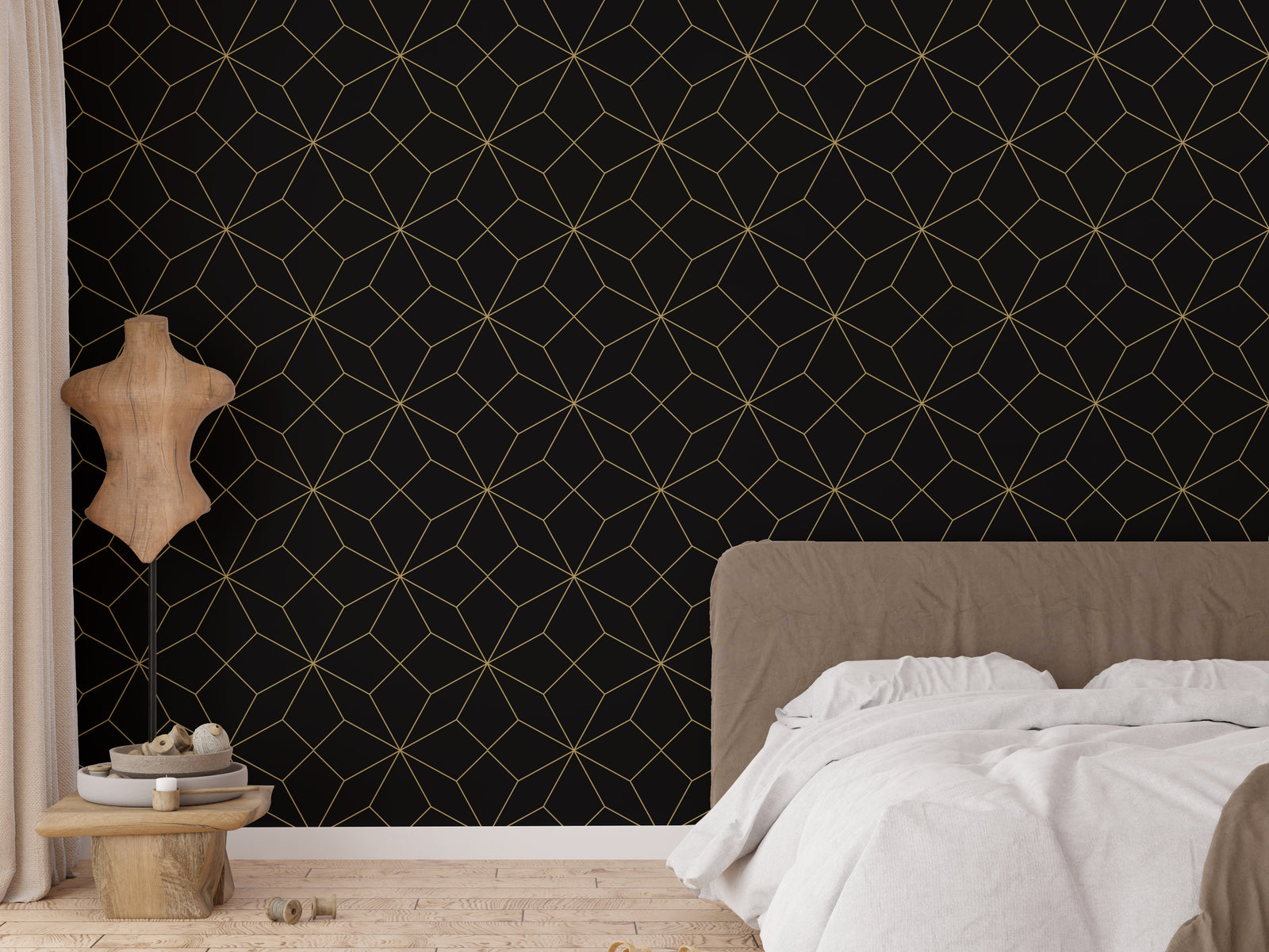 Diamond Geometric Pattern Peel and Stick Wallpaper