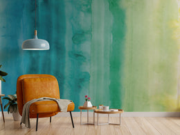 Aqua Mirage Flowing Ombre Wall Mural