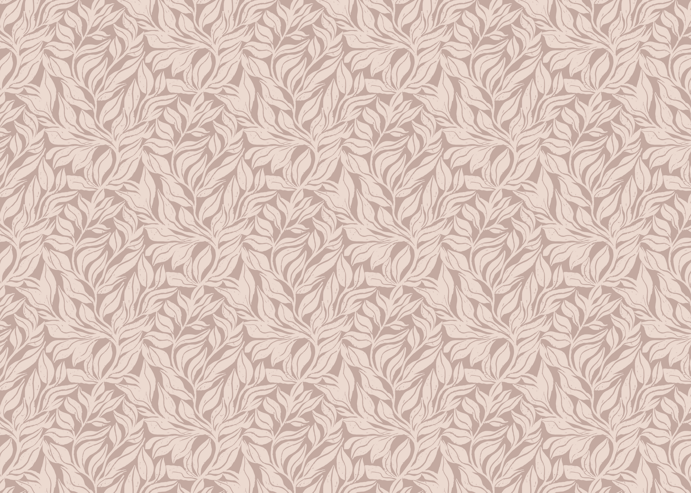Neutral Leaf Wallpaper | Taupe Beige Botanical Leaves Peel and Stick