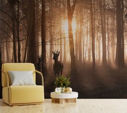 Wildlife-Inspired Forest Wallpaper