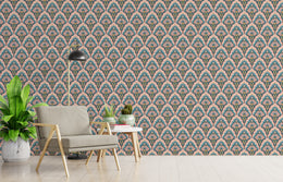 Removable Classic Floral Damask Wallpaper For Modern Homes