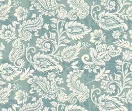 Vintage Teal Floral Living Room Peel and Stick Wallpaper