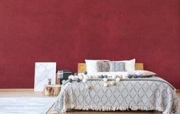 Deep burgundy textured wallpaper for elegant guest room accent wall fabric style wall mural peel and stick